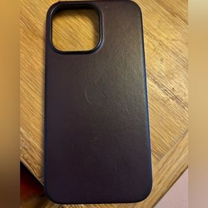 Apple Dark Cherry Leather iPhone 13 Pro Case